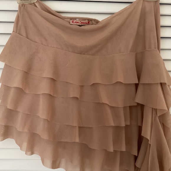 Ema Savahl Sheer Ruffle Skirt Nude - Picture 5 of 7